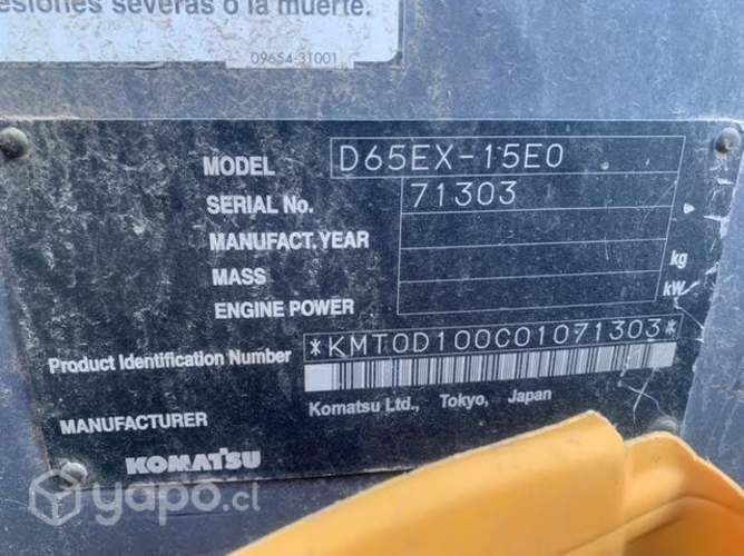 Transmisión D65 komatsu, impecable estado