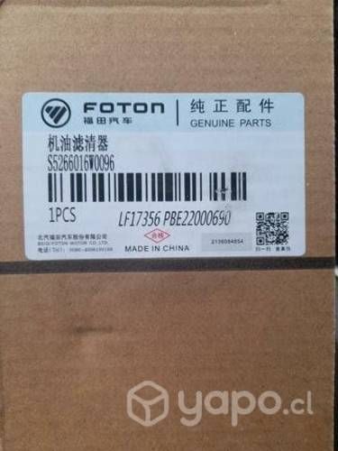 Filtro aceite de motor foton terracota