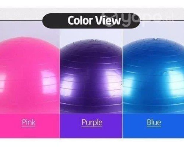 Pelota balon 75cm + Inflador Yoga Pilates Azul
