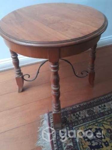 Mesa antigua lateral De madera con fierro forjado