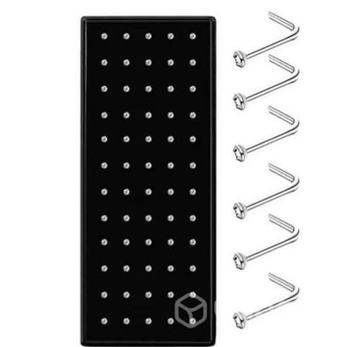 Piercing nostril color plata