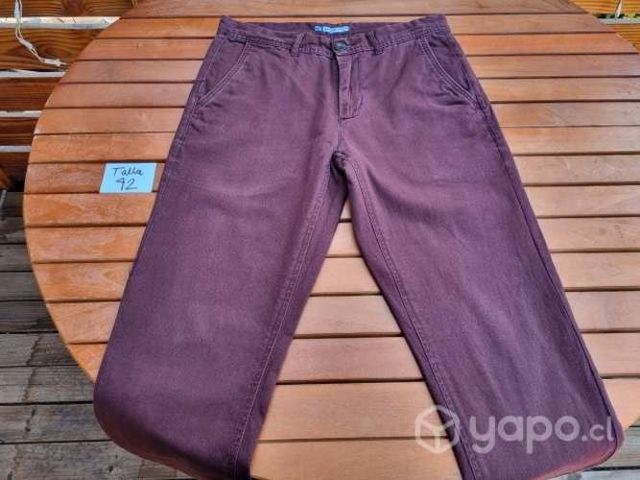Pantalon de vestir - burdeo - talla 42