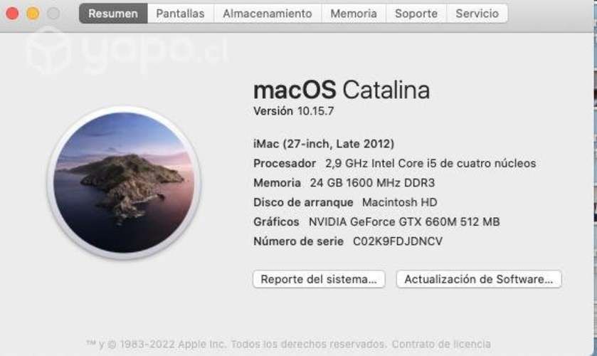 Imac 27, A1312 - 24 GB Memori 16GB RAM - SSD 250GB