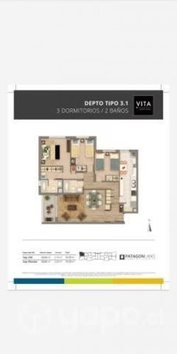 Amplio y céntrico depto en puerto varas 3d2b