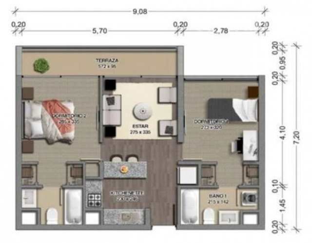 VENTA; Dpto Estilo Mariposa/ avda argentina, Almagro