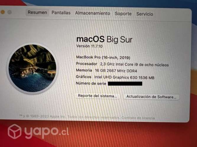 Apple Macbook Pro 16'' I9 - 16gb - 1tb Ssd Gris Os