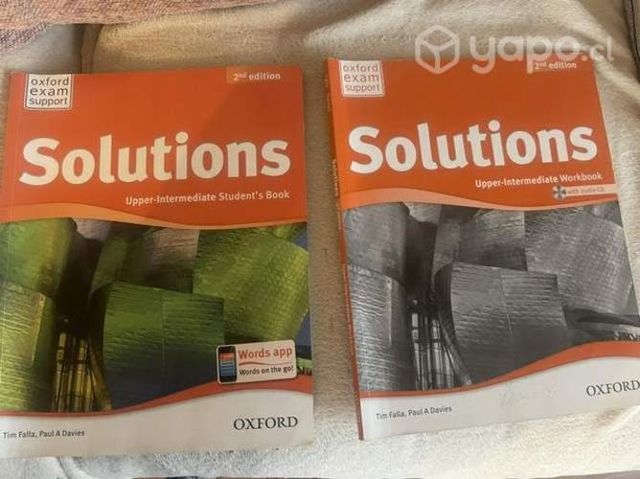 Texto inglés Solution naranjo