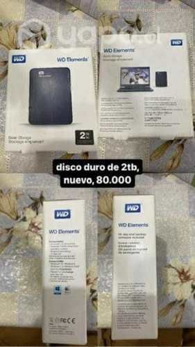 Disco duro WD elements 2tb, nuevo