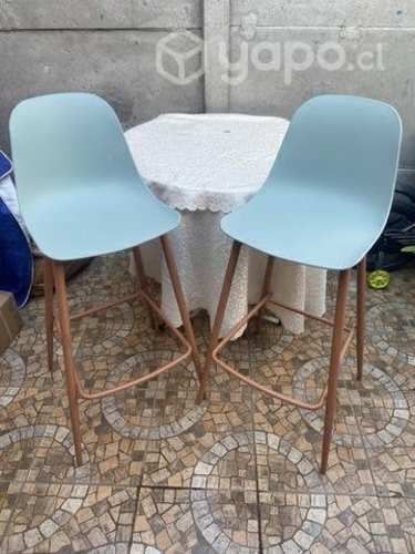 Silla bar con respaldo