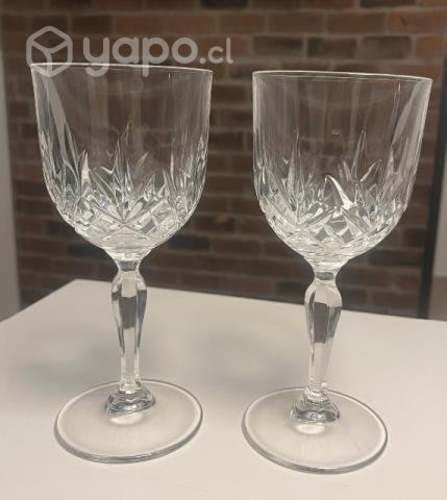 Juego de 12 copas cristal tallado RCR Palace Nueva