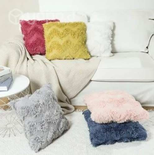 Funda Para Cojín Diseño Zig Zag Peluda 45x45cm