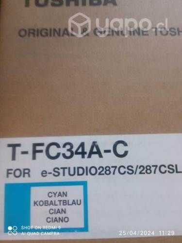 Toner Toshiba t-fc34a cyan original de alta