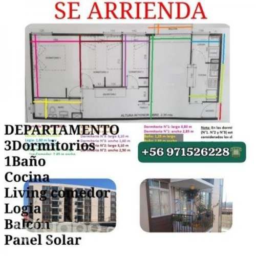 Se arrienda departamento seminuevo