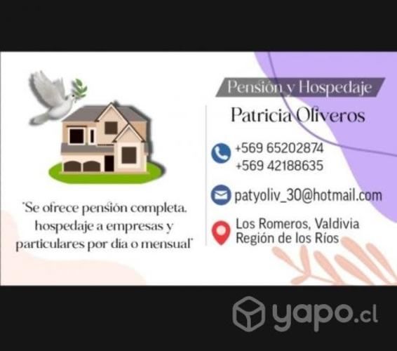 Pensión completa y hospedaje