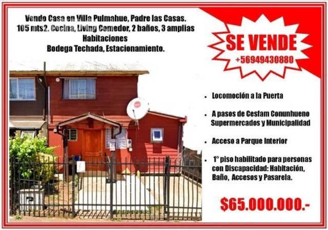 Casa Villa Pulmahue Adaptada para Discapacitados