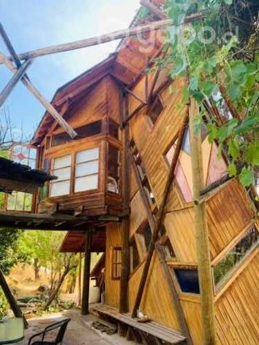 Parcela con cabaña, chacayes