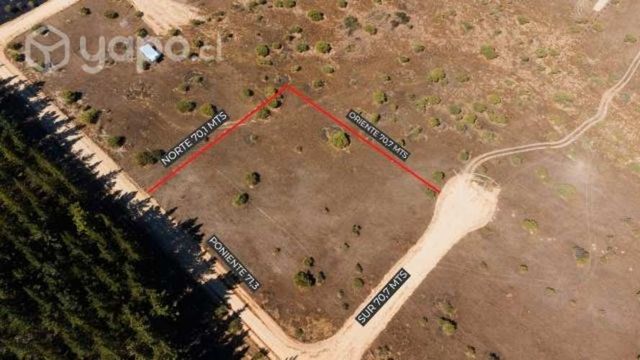 Se vende parcela plana a 2 horas 30 min de stgo.