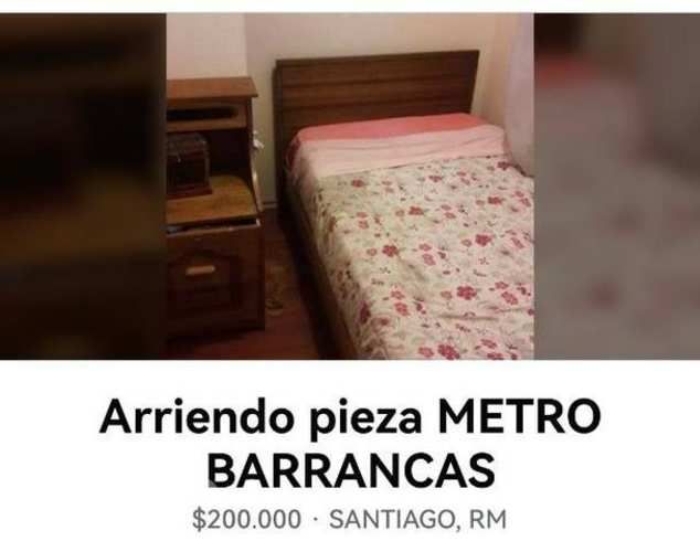 Arriendo pieza Metro Barrancas
