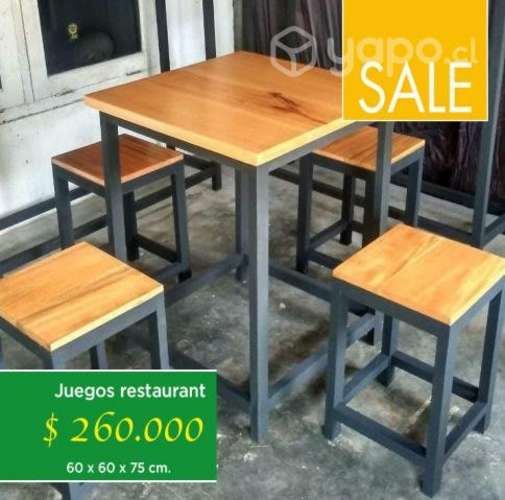 Mesa alta con pisos para restaurantes