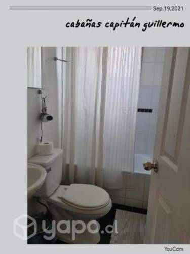 Cabaña amoblada para 2 personas.