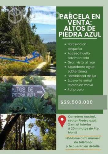 Venta Parcela Carretera Austral Piedra Azul 5300m²