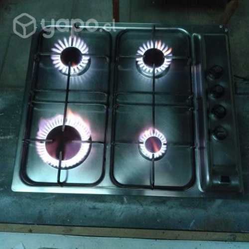 Encimera a Gas, Italiana, 4 Quemadores, Inoxidable