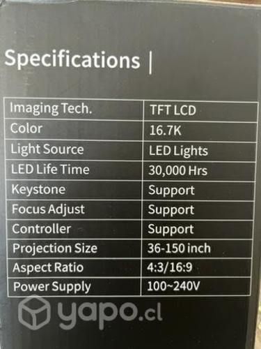 Proyector Led Miracast Led 4500 Lumenes L01 + telo