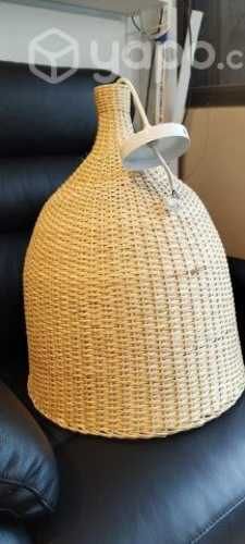 Pantalla mimbre lámpara de techo