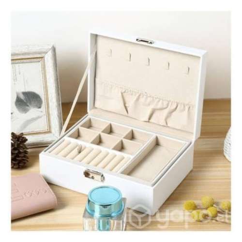 Maletin Joyero 2 Niveles, Organizador De Joyas. Bl