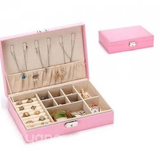 Maletin Joyero Organizador De Joyas Rosado