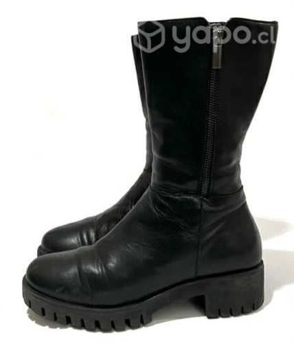 Bota 3/4 100% Cuero Marca Marquis N*37 Negro