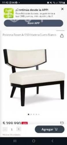 Sillón poltrona A550 Rosen de cuero