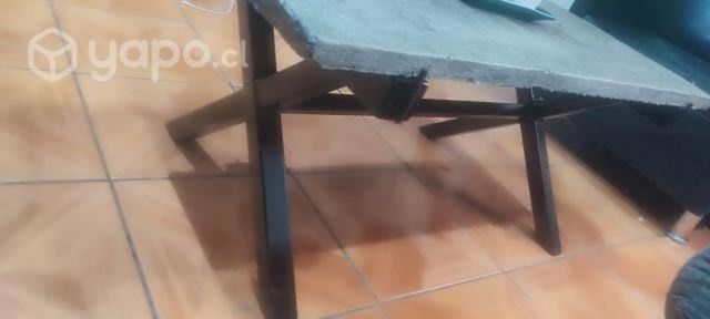 Mesa rústica fierro hormigón