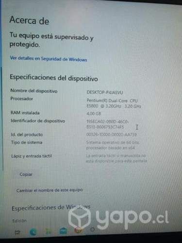 Computador escritorio hp