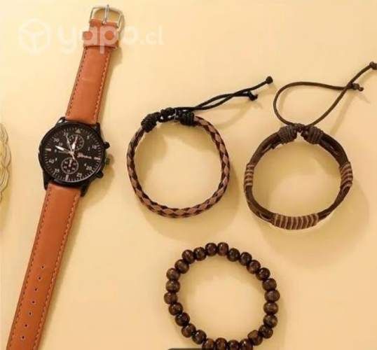 Conjunto de reloj y pulsera de hombre