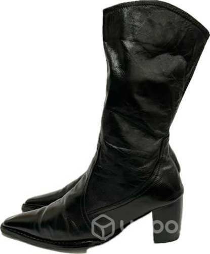 Bota Texana 100% Cuero Marca Alaniz N*37 Negro
