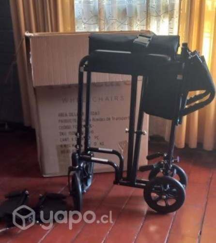 Silla de ruedas de transporte/paseo geriátrica