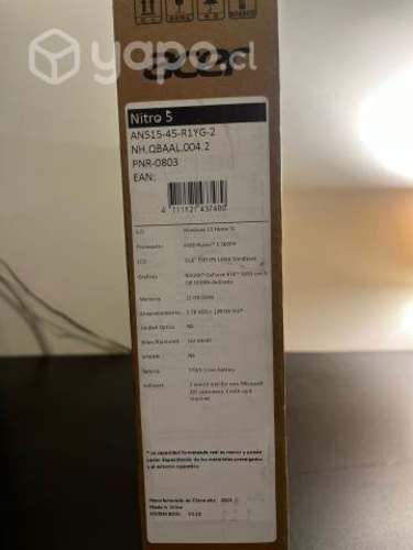 Notebook Gamer Acer Nitro 5 negra 15.6&quot;, AMD