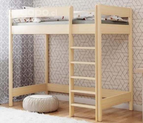 Cama alta/camarote plaza y media