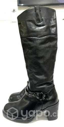Bota Larga 100% Cuero Marca Marquis N*36 Negro
