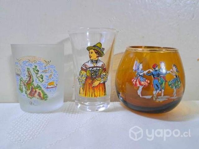 Pack de 3 antiguos vasitos de shots