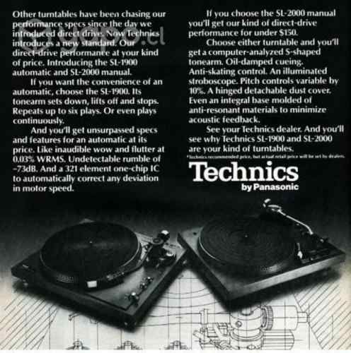 Tornamesa tocadiscos. Technics SL-2000