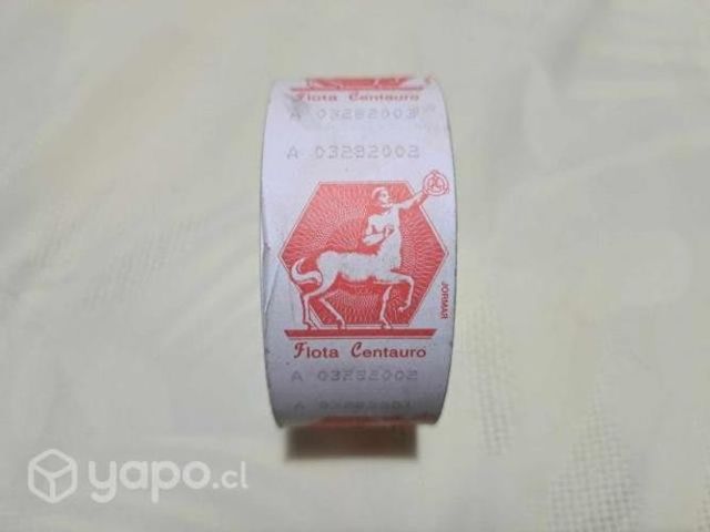 Antiguo rollo completo de boletos de micro