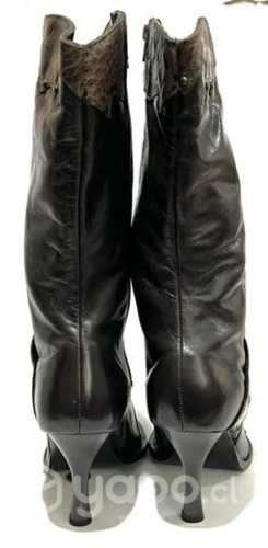 Bota Texano 100% Cuero Marca Exs N*40 Café Reptil