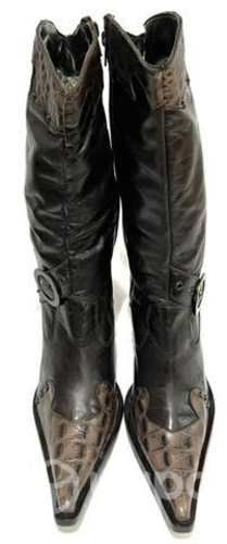 Bota Texano 100% Cuero Marca Exs N*40 Café Reptil