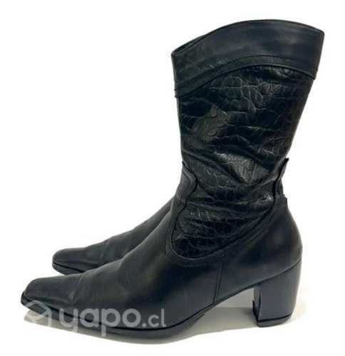 Bota Texana de Cuero Marca Caprice N*37 Negro