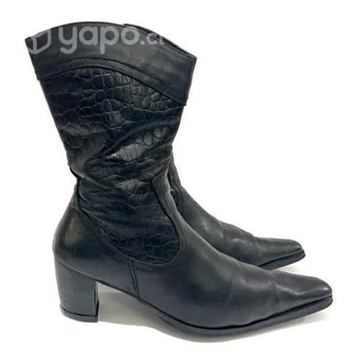 Bota Texana de Cuero Marca Caprice N*37 Negro