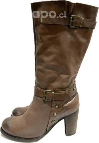 Bota 100% Cuero Marca Exs N*39 Café