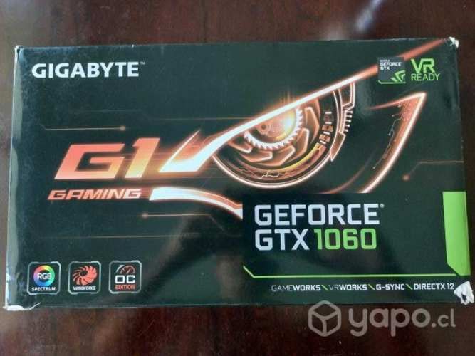 Tarjeta video Gigabyte Geforce GTX 1060 6 Gb