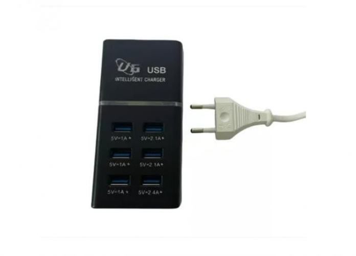 Concentrador Multi Usb 6 Puertos - Toma Corriente